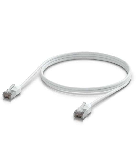 Ubiquiti UniFi Premium Patch Cable Outdoor, 1M, White, Ultra-thin, Rugged, Shielded Patch, Designed &Optimized, For 10 GbE Networking, - Leader Electronics