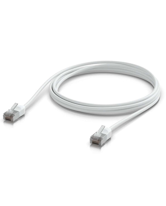 Ubiquiti UniFi Premium Patch Cable Outdoor, 2M, White, Ultra-thin, Rugged, Shielded Patch, Designed &Optimized, For 10 GbE Networking. - Leader Electronics