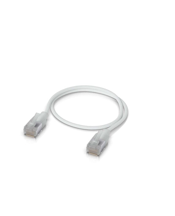 Ubiquiti UniFi Premium Patch Cable,0.3M, White, Ultra-Thin Braided Patch Cable, Designed Optimized 10GbE Networking - Leader Electronics