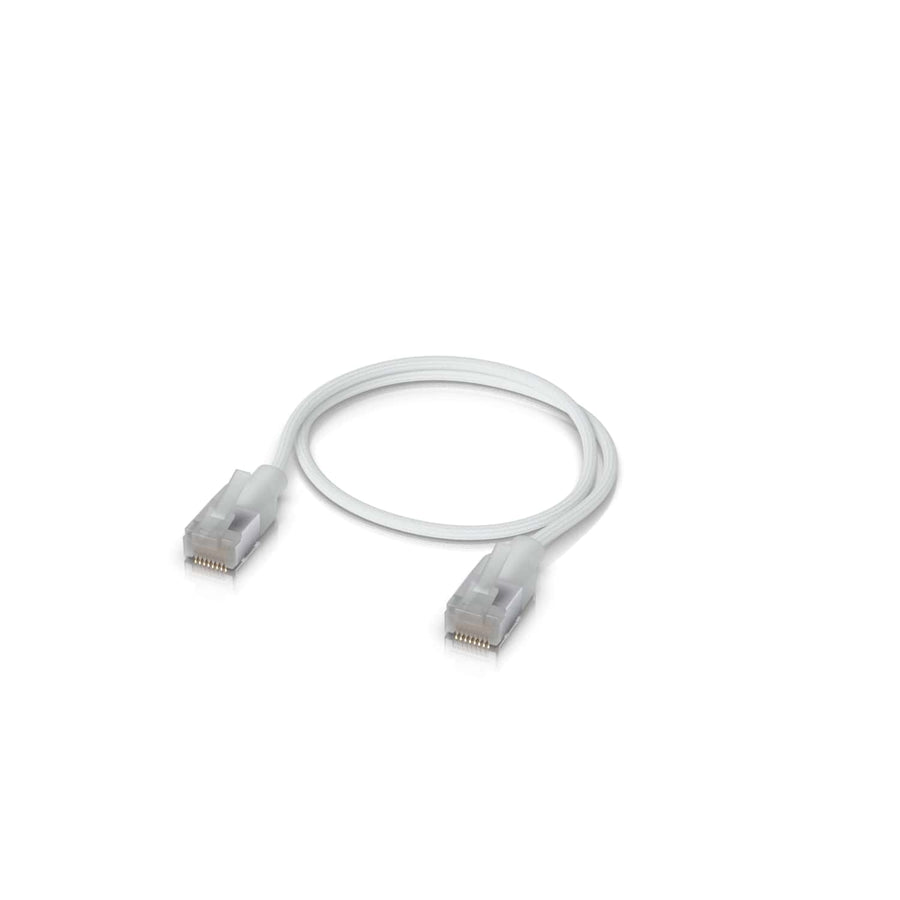 Ubiquiti UniFi Premium Patch Cable,0.3M, White, Ultra-Thin Braided Patch Cable, Designed Optimized 10GbE Networking - Leader Electronics