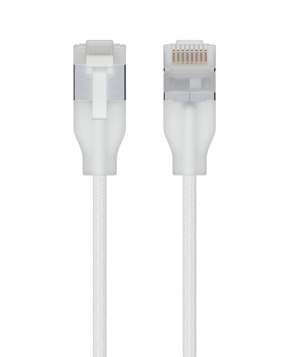 Ubiquiti UniFi Premium Patch Cable,2M, White, Ultra-Thin Braided Patch Cable, Designed Optimized 10 GbE Networking - Leader Electronics