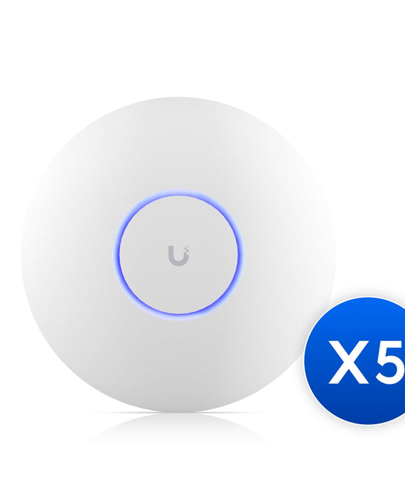 Ubiquiti UniFi WiFi 7 AP,5 Pack ,Ceiling-mount, AP 6 GHz Support, 2.5 GbE Uplink, 9.3 Gbps Over-the-air Speed,PoE+ Power,300+ Connect Device - Leader Electronics