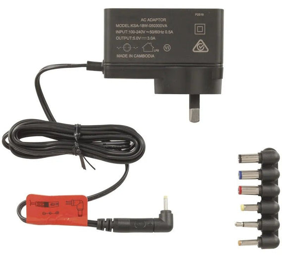Universal 5V 3A AC adapter SC405, SC407, TBL-W230, TBL-12WPRO, SC8, SN1, SN2, SN3, SN4 - Leader Electronics