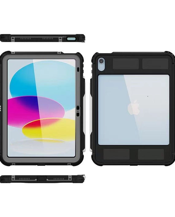USP Apple iPad (11.0') 11th Gen (A16)/iPad 10th Gen (10.9') WaterProof Case Black-Support Smart Control Keyboard, 360° Rotation, 3 Year Warranty - Leader Electronics