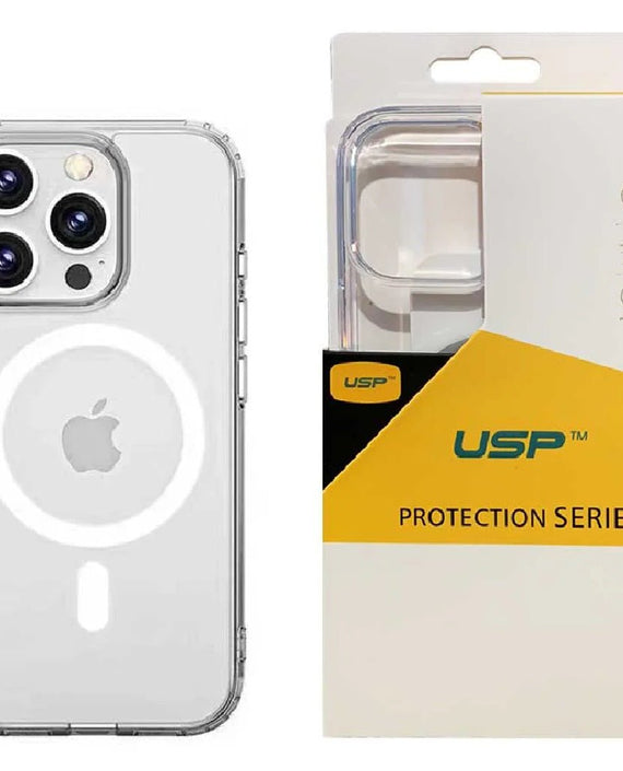 USP Apple iPhone 16 Pro (6.3') Clear Rock Shockproof Case with MagSafe - Ultra-Thin, Lightweight, Non-Slip, Multi-Layer, 3 Year Warranty - Leader Electronics