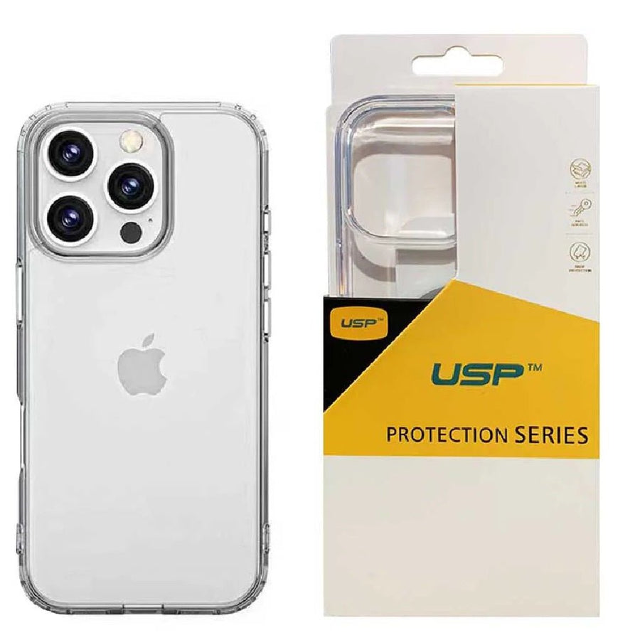 USP Apple iPhone 16 Pro Max (6.9') Clear Rock Shockproof Case - Ultra-Thin, Lightweight, Non-Slip, Multi-Layer, Strong Materials. 3 Year Warranty - Leader Electronics