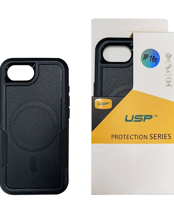 USP Apple iPhone 16e Armor Light Case with MagSafe Black - Two Tough Layers, No Slip Grippy Edges, DropProof, Slim, Seek, 3 Year Warranty - Leader Electronics