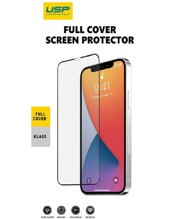 USP Apple iPhone 16e/ iPhone 14 / iPhone 13 / iPhone 13 Pro Tempered Glass Screen Protector : Full Coverage, 9H Hardness, Bubble-free,Anti-fingerprint - Leader Electronics