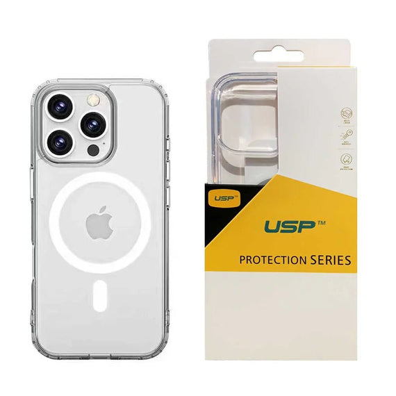 USP Apple iPhone 17 Pro (6.3') Clear Rock Shockproof Case with MagSafe - Ultra-Thin, Lightweight, Non-Slip, Strong, Durable Materials, 3 Year Warranty - Leader Electronics