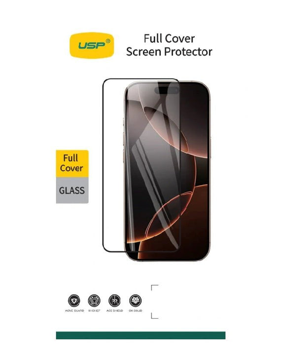 USP Apple iPhone 17 Pro / iPhone 17 / iPhone 16 Pro (6.3') Tempered Glass Screen Protector - Full Coverage,Crystal Clear,Smooth Touch,3 Years Warranty - Leader Electronics