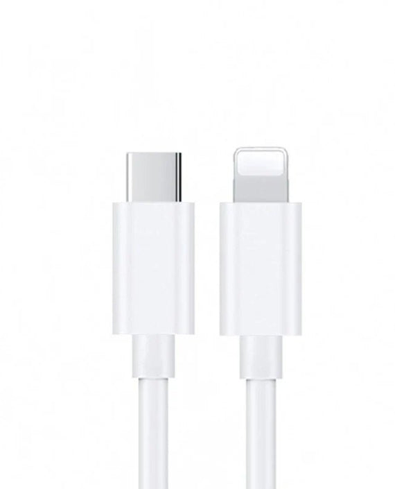 USP Lightning to USB-C Fast Charge Cable (1M) White - Support 2.4A, Premium Quality,480Mbps Transfer, Tested 10K+ Bend, Apple iPhone, iPad, MacBook - Leader Electronics