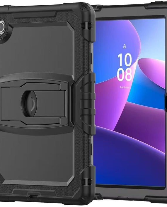 USP Rugged Lenovo Tab 10.1' Case Black - Built-in-Kickstand, Shoulder Strap, DropProof, ShockProof, 3 Year Warranty - Leader Electronics