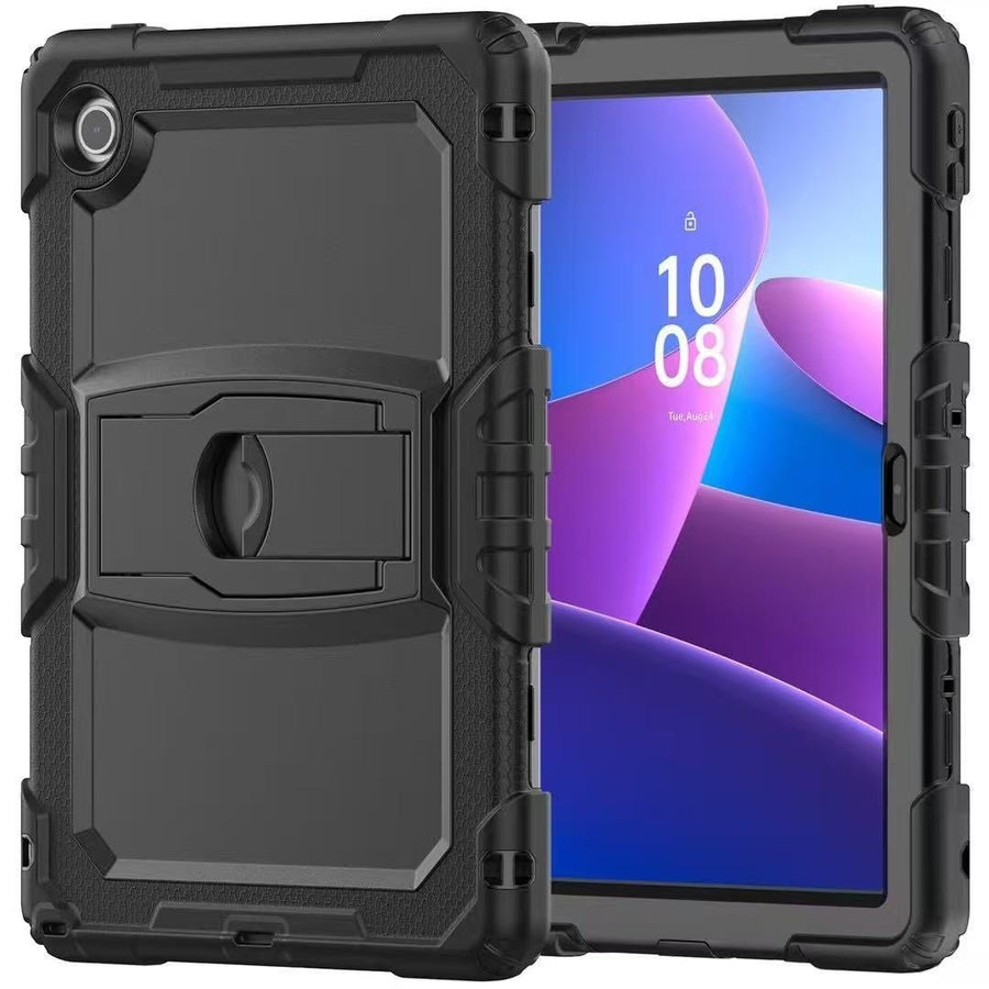 USP Rugged Lenovo Tab 10.1' Case Black - Built-in-Kickstand, Shoulder Strap, DropProof, ShockProof, 3 Year Warranty - Leader Electronics