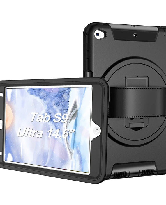 USP Rugged Samsung Galaxy Tab S11 Ultra/ Tab S10 Ultra / Tab S9 Ultra / Tab S8 Ultra (14.6') Case Black - Built-in-Kickstand, 3 Year Warranty - Leader Electronics