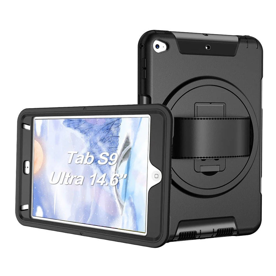 USP Rugged Samsung Galaxy Tab S11 Ultra/ Tab S10 Ultra / Tab S9 Ultra / Tab S8 Ultra (14.6') Case Black - Built-in-Kickstand, 3 Year Warranty - Leader Electronics