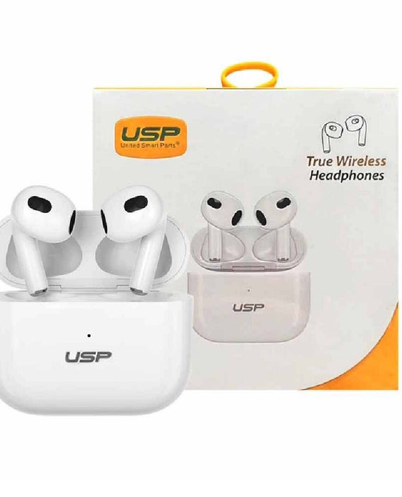 USP True Wireless Earphones/Headphones White BT241 - Smart Touch Controls, Noise Isolation, Ergonomic Fit, Bluetooth v5.0, 240 mAh,2 Years Warranty - Leader Electronics