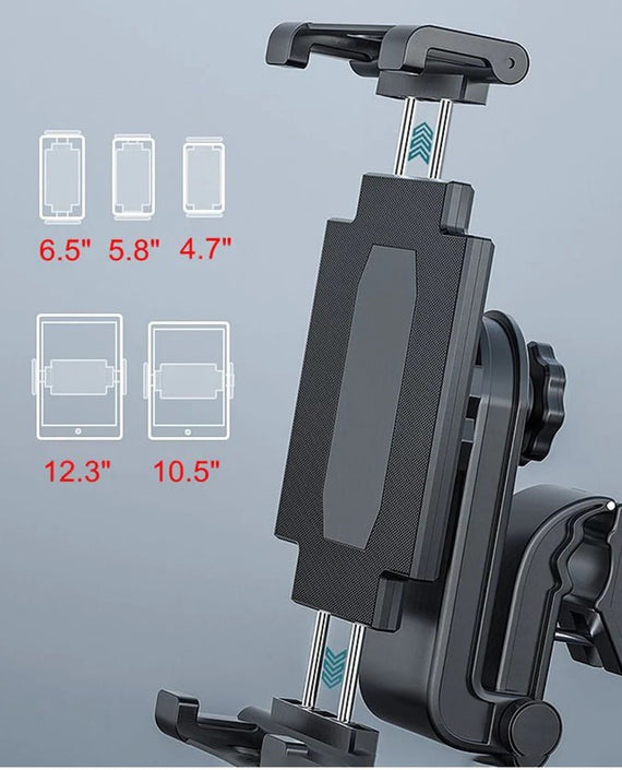 USP Universal In-Car Tablet Mount Dash Windscreen Holders - Black, Compatible with tablets 7–11.9', Portrait/landscape viewing, Perfect mounting - Leader Electronics