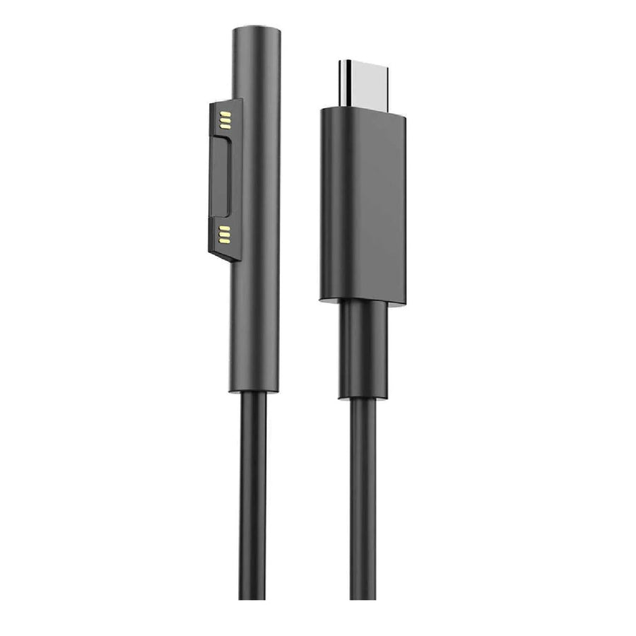 USP USB-C To Microsoft Surface Laptop Cable (1.5M) Black - 3A, Surface Pro, Surface Go, Surface Book, Magnetic Connection, 2 Years Warranty - Leader Electronics