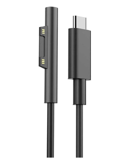 USP USB-C To Microsoft Surface Laptop Cable (1.5M) Black - 3A, Surface Pro, Surface Go, Surface Book, Magnetic Connection, Support USB-PD - Leader Electronics