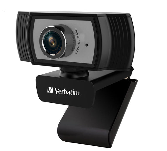 Verbatim 1080p Full HD Webcam - Black/Silver FHD 1920x1080, 2.0 Mega Pixels, Compatible with Windows XP,7 8, 10, Android V5, MacOS 10.6 or Above - Leader Electronics
