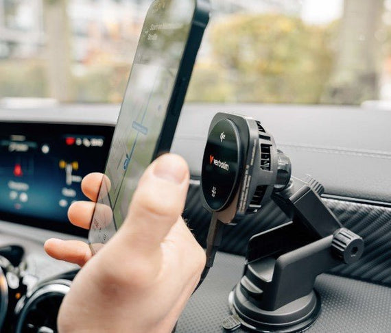 Verbatim Charge 'n' Drive Qi2 Magnetic Wireless Car Charger CND-02 - Leader Electronics