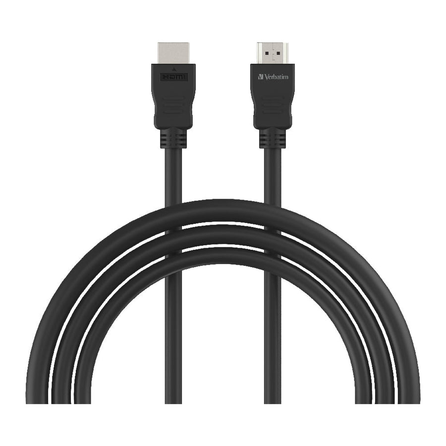 Verbatim HDMI 1.4b Cable 1m - Support 4K FHD, 3D Compatible, Audio Return Channel (ARC) HIgh Performance Premium Cable. Black Colour - Leader Electronics