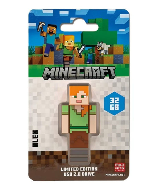 Verbatim Minecraft Alex - Collector's Edition USB Flash Drive - 32GB - Alex Retail Pack - Minecraft Movie 2025 - Leader Electronics