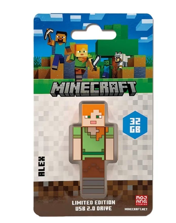Verbatim Minecraft Alex - Collector's Edition USB Flash Drive - 32GB - Alex Retail Pack - Minecraft Movie 2025 - Leader Electronics