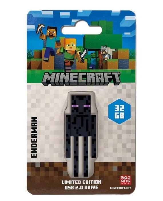 Verbatim Minecraft Enderman, Collector's Edition USB Flash Drive - 32GB - Enderman Retail Pack - Minecraft Movie 2025 - Leader Electronics