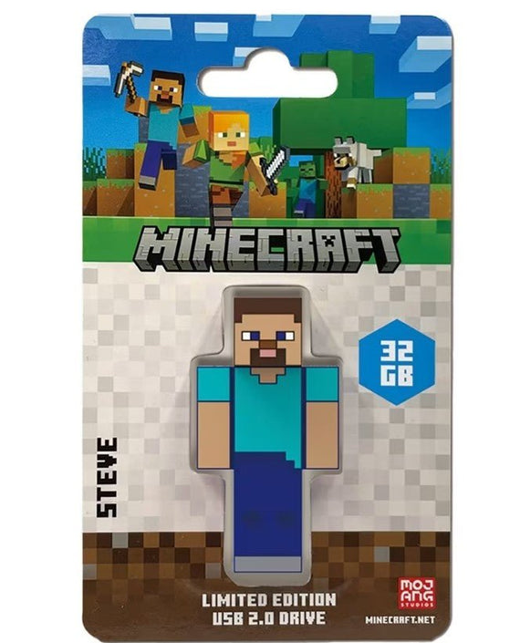 Verbatim Minecraft Steve - Collector's Edition USB Flash Drive - 32GB - Steve. Retail Pack - Minecraft Movie 2025 - Leader Electronics