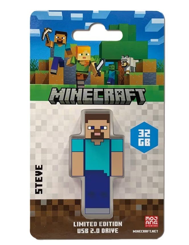 Verbatim Minecraft Steve - Collector's Edition USB Flash Drive - 32GB - Steve. Retail Pack - Minecraft Movie 2025 - Leader Electronics