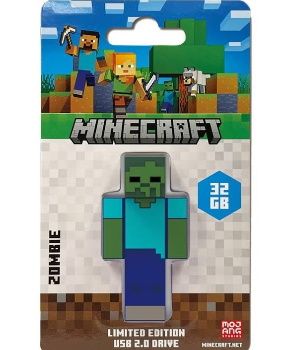 Verbatim Minecraft Zombie - Collector's Edition USB Flash Drive - 32GB - Zombie - Retail - Leader Electronics