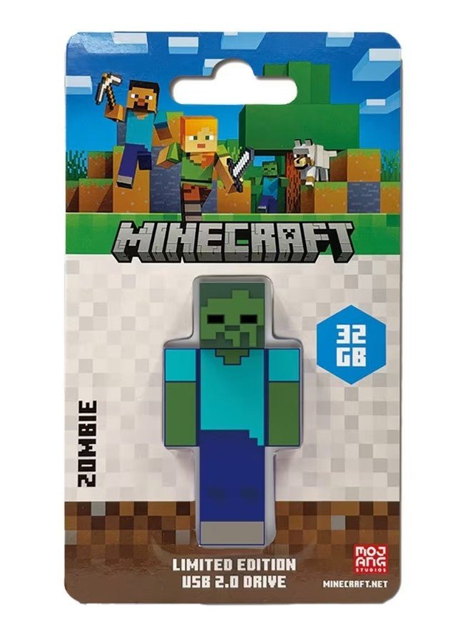 Verbatim Minecraft Zombie - Collector's Edition USB Flash Drive - 32GB - Zombie - Retail - Leader Electronics
