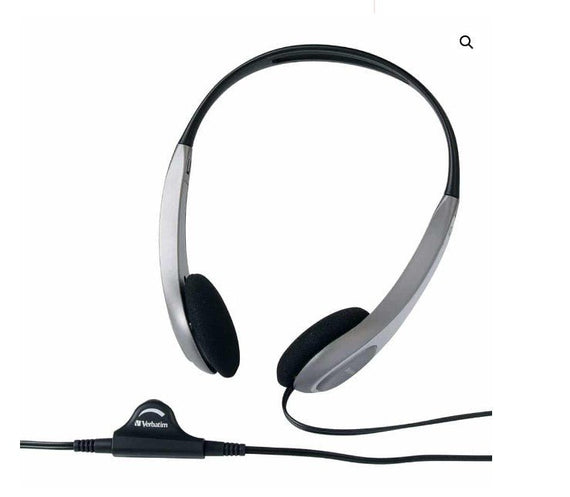 Verbatim Multimedia Headset with Volume Control Headphone - Ideal for Office, Education, Business, SME, Suitable for PC, Laptop, Desktop - Leader Electronics