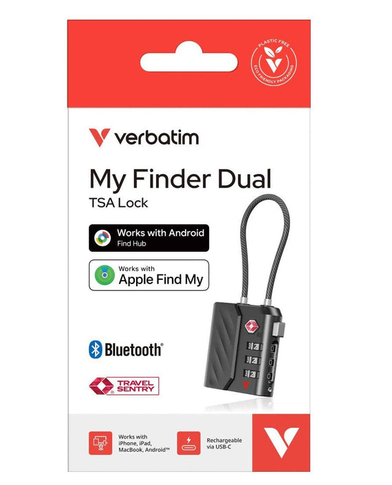Verbatim My Finder Dual Channel TS Lock - Black - Leader Electronics