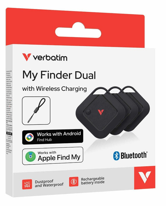Verbatim My Finder Dual Channel Wireless Charging 3 Pack - Black - Leader Electronics