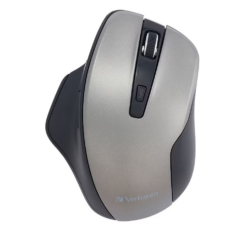 Verbatim Silent Ergonomic Wireless LED Mouse Graphite - Leader Electronics