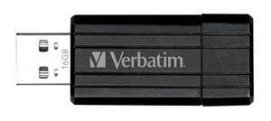 Verbatim Store'n'Go Pinstripe USB 2.0 Drive 16GB, Slim Retractable Design, 2 Years Limited Warranty (Black) - Leader Electronics
