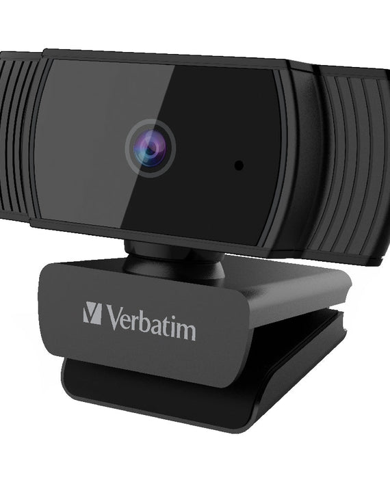 Verbatim Webcam Full HD 1080P with Auto Focus - Black - Leader Electronics