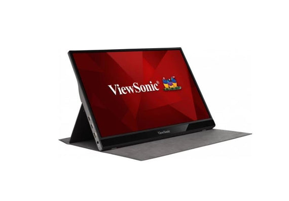 ViewSonic 16' VG1655 2x Type-C, IPS FHD, 3.5mm Audio, mHDMI x 1, Busines, Durable Laptop Desktop Extension, 2x speaker 1KG Ultra Portable Monitor. Mac - Leader Electronics