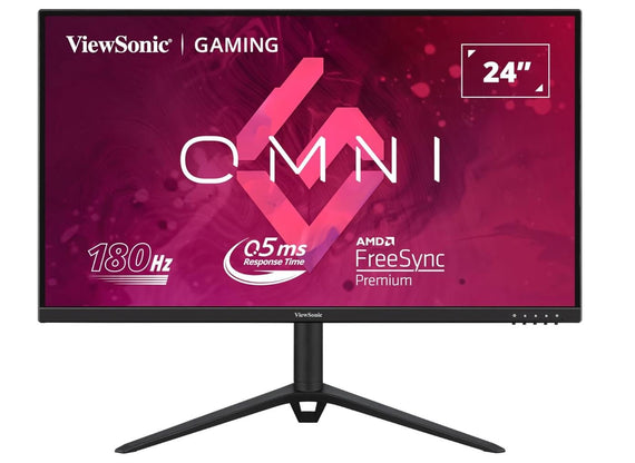 ViewSonic 24' 180Hz 0.5ms, Fast IPS, Crisp Image and Smooth play. VESA Clear MR certified, Freesync, Adaptive Sync, Speakers, HDMI & DP Monitor(LS) - Leader Electronics