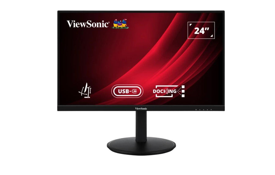 ViewSonic 24' Full HD Ergonomic Docking Monitor with USB-C 65w, USB 3.2 Hub, 100hz, HDMI, DP, Ergonomics Height Adjust, Swivel, Pivot, Advanced Wty - Leader Electronics