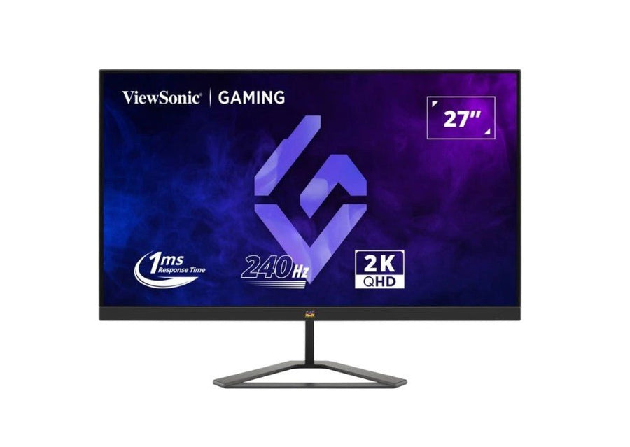 ViewSonic 27' 2K 240hz 1ms Lightning Fas, IPS, Dual Speakers, SuperClear IPS. 2x HDMI 2.0, 1x DP 1.4. VESA 100x 100t, Tilt Gaming Monitor - Leader Electronics
