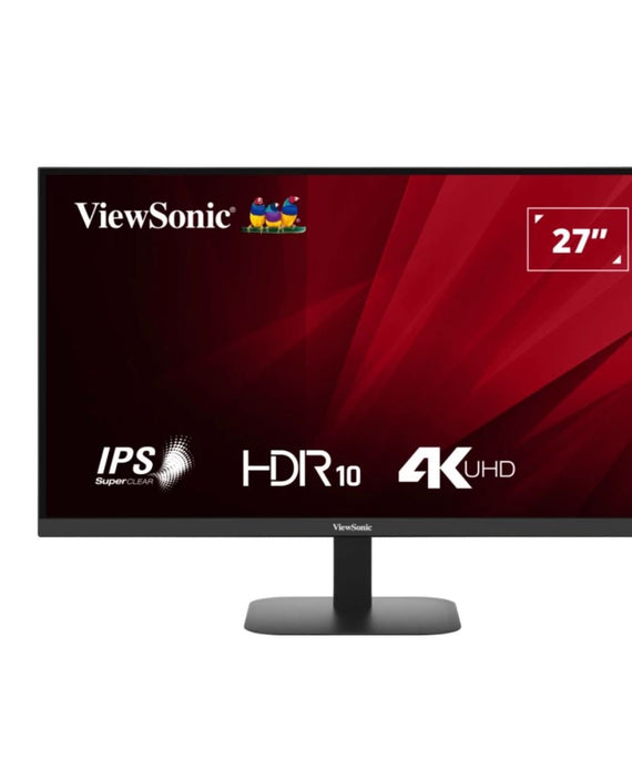 ViewSonic 27' 4K 3840 x 2160 SuperClear IPS, HDR10, 2x HDMI and DP x1, Eye Pro Tech.Seamless, VESA 75, Eco Mode, Joy Key rear, Office Monitor - Leader Electronics