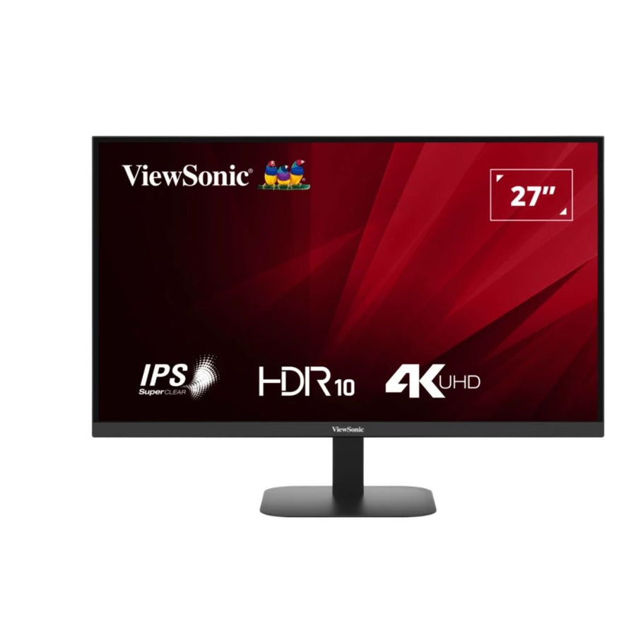 ViewSonic 27' 4K 3840 x 2160 SuperClear IPS, HDR10, 2x HDMI and DP x1, Eye Pro Tech.Seamless, VESA 75, Eco Mode, Joy Key rear, Office Monitor - Leader Electronics