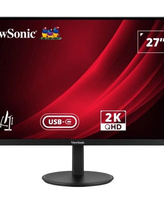 ViewSonic 27' VG 2K 2560 X 1440 SuperClear IPS, USB-C 65w Hub, DP, Height Adjust, 3y Advance Replacement, Business Pro Monitor - Leader Electronics