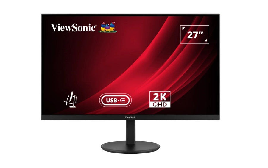 ViewSonic 27' VG 2K 2560 X 1440 SuperClear IPS, USB-C 65w Hub, DP, Height Adjust, 3y Advance Replacement, Business Pro Monitor - Leader Electronics