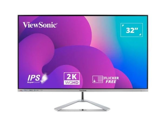 ViewSonic 32' 2K QHD (2560 x 1440) Business Professional Ultra Thin Stylish, Elegant,SuperClear IPS, low energy 36w, 3 year warranty - Leader Electronics