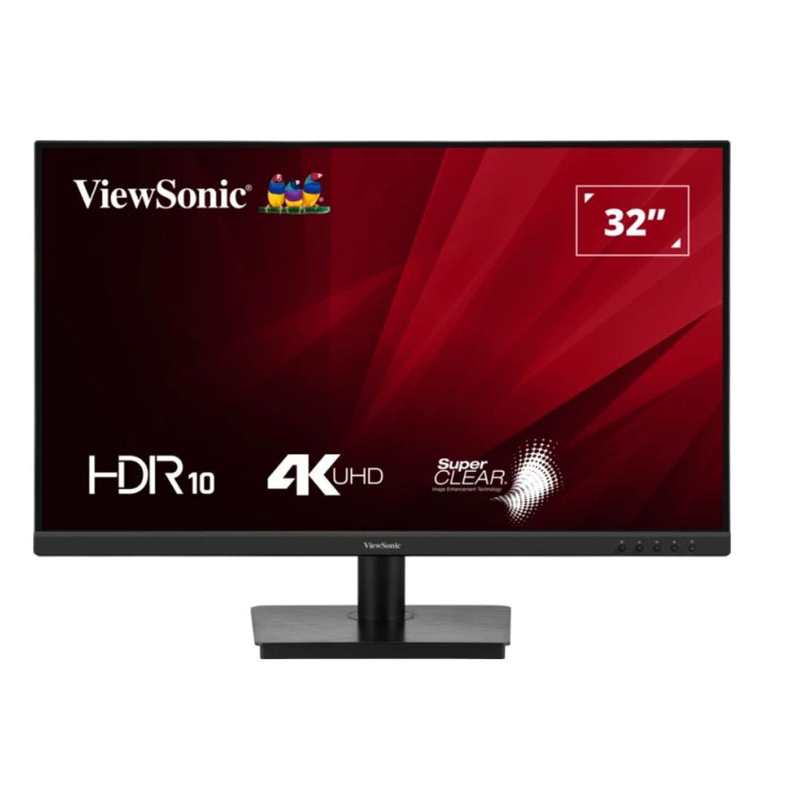 ViewSonic 32' VA3208 4K UHD 3840 x 2160, Superclear, HDR10, 2x HDMI and 1x DP, 3.5 Audio Port, Office Business Monitor Retail (LS) - Leader Electronics