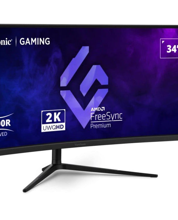 ViewSonic 34' Curved 3440x1440, 180Hz 1ms 1500R, HDR10, Adaptive Sync, 2x HDMI, 2x DP, Speaker, VESA 100, VX3418-2K Office Gaming Ultra Wide Monitor - Leader Electronics